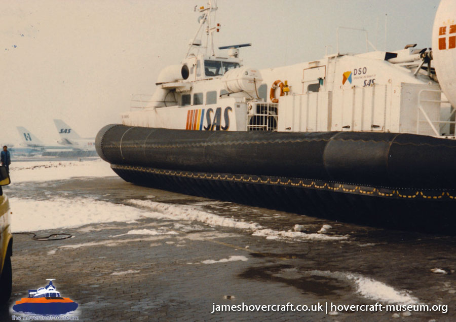 AP1-88 hovercraft with the Scandinavian company SAS -  (credit: The <a href='http://www.hovercraft-museum.org/' target='_blank'>Hovercraft Museum Trust</a>).